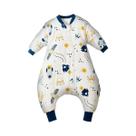 Saco De Dormir Infantil Unissex Com Pernas Separadas E Mangas Removíveis Para Outono/Inverno -