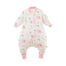 Saco De Dormir Infantil Unissex Com Pernas Separadas E Mangas Removíveis Para Outono/Inverno -
