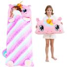 Saco de Dormir Micling Unicórnio de Pelúcia com Travesseiro - Infantil (3 a 12 anos)