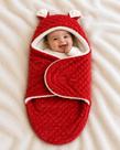 Saco de Dormir para Bebê em Manta Soft Pipoquinha e Sherpa - Toque Macio e Aconchegante Cor:Rosa