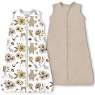 Saco de dormir para crianças, pacote com 2 unidades TOTBASIC 2T-4T Summer Light