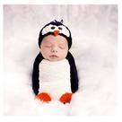 Saco de dormir Photography Props, fantasia de pinguim para recém-nascido