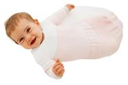 Saco de dormir Swaddelini Arms Out rosa para bebês de 8 a 11 kg