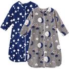 Saco de Dormir Unnivoll Fleece para Bebês (12-18 Meses) - 2.0 Tog - Azul e Cinza
