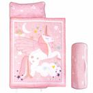 Saco de dormir UOMNY Toddler Nap Mat Unicorn com travesseiro 50x20in Saco de dormir UOMNY Toddler Nap Mat Unicorn com travesseiro 50x20in