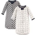 Saco de dormir vestível de algodão de manga comprida para bebês da Hudson Baby
