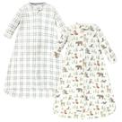 Saco de dormir vestível de algodão para bebês de manga comprida da Hudson Baby