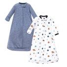 Saco de dormir vestível de algodão para bebês de manga comprida da Hudson Baby