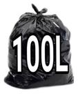 Saco de lixo 100 litros comum c/ 100 un