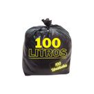 Saco De Lixo 100 Litros Preto Resistente Pacote 100 Unidades