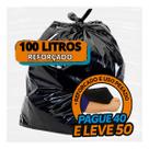 Saco De Lixo 100l Reforçado Grosso Para Uso Pesado Preto Saco De Lixo 100l Reforçado Grosso Para Uso Pesado Preto