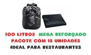 Saco De Lixo 100Litros Mega Reforçado Para Lixo Restaurante Saco De Lixo 100Litros Mega Reforçado Para Lixo Restaurante