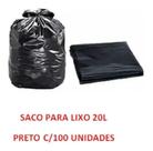 Saco De Lixo 20 Litros Reforçado c/100 unidades - 20 L Sustentável, Reciclavel