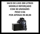 Saco de Lixo 200 Litros com 30 Unidades