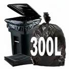SACO DE LIXO 300L Reforçado 0,4 Micra 100 Un Preto Extra Forte