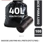 Saco de lixo 40 litros 100 und super resistente