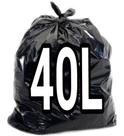 Saco De Lixo 40 Litros Preto 100Un