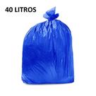 Saco de lixo - azul - 40 litros - 100 unidades