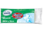 Saco de Lixo Branco Embalixo Pia e Banheiro - 50 Unidades