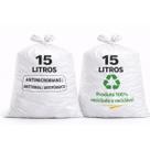 Saco De Lixo Branco Perfumado 15 Litros Banheiro Pia 100 Unidades Reforçado Neutalizador Odor