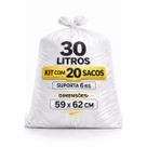 Saco De Lixo Branco Perfumado 30 Litros Reforçado Banheiro Pia Escritório Neutralizador Odor