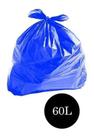 Saco De Lixo Comum Azul 60lts Pct C/100 Un