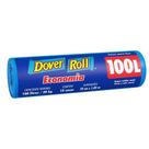 Saco de Lixo Dover Roll 100L Azul Embalagem 15Un