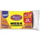Saco De Lixo Embalixo Mega Economico 100L - 75X105Cm Preto Pacote Com 50 Pecas Saco De Lixo Embalixo Mega Economico 100L - 75X105Cm Preto Pacote Com 50 Pecas