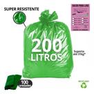 SACO DE LIXO ESPECIAL 200L 85X95CM BAY PLASTIC - Verde C/ 100un