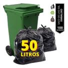 Saco De Lixo Pacote 50 Unidades 50 Litros Preto