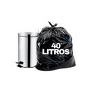 Saco de Lixo Preto 40L 60x60cm Pacote com 100 Unidades Suporta até 10kg Saco de Lixo Preto 40L 60x60cm Pacote com 100 Unidades Suporta até 10kg