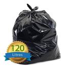 Saco De Lixo Preto Reforçado 120l Com 50 Unidades 92x100cm