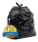 Saco De Lixo Preto Reforçado 120l Com 50 Unidades 92x100cm