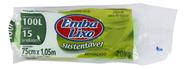 Saco De Lixo Sustentável Cana De Açúcar 100 Litros Verde 15un Kit 3un
