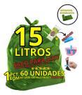 Saco De Lixo Sustentavel Verde 60un+brinde 15l Biodegradavel