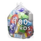 Saco de Lixo Transparente 100 Litros com 100 unidades