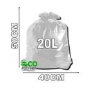 Saco de Lixo Transparente 20l resistência média 4 micra 100unid Saco de Lixo Transparente 20l resistência média 4 micra 100unid