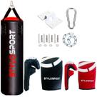 Saco de Pancada 120 + 2 Luvas Bate Saco + Suporte Stylo Sport