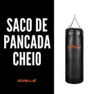 Saco de Pancada 70 Cm Cheio Profissional Reforçado Com Enchimento de Retalhos Gorilla Treino Luta