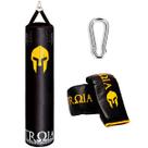 Saco de pancada troia profissional 160cm + luva de treino