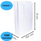Saco de Papel Branco Viagem nº 1 c/ 1000un