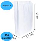 Saco de Papel Branco Viagem nº 1 c/ 500un