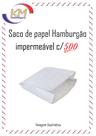 Saco de papel hamburgão impermeável c/ 500 unid. - hambúrger, hamburgueria, lanches (765)