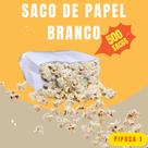 Saco de papel kraft branco pacote 500 pipoca 1 tam 11x7,5