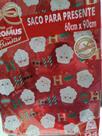 Saco de Presente 60x90 Metalizado Natal c/3 + laços