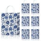 Saco de presente azul branco estilo porcelana Kraft Paper 22x16x8cm Saco de presente azul branco estilo porcelana Kraft Paper 22x16x8cm