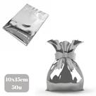 Saco de Presente Metalizado 10x15cm Mini (50u) Prata