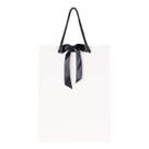 Saco de presente PAPERIST Elegance White com alça preta e fita x12