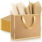 Saco de presente ReliThick Metallic Paper, pacote com 12 unidades, 30x25x10cm com lenço