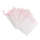 Saco de sabão Bubble Foam Net de dupla camada de nylon, 5 peças, rosa